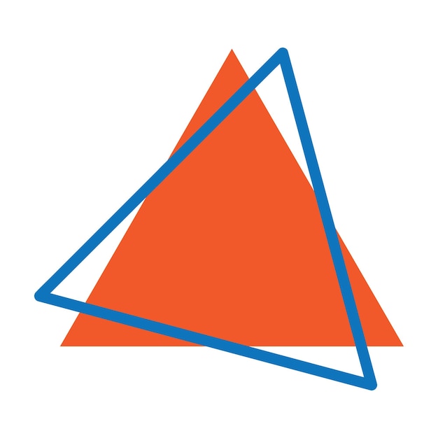 Vettore modello di progettazione di illustrazioni vettoriali di icone triangolari