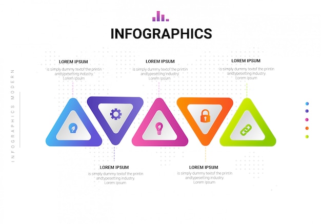 비즈니스를위한 삼각형 Infographic