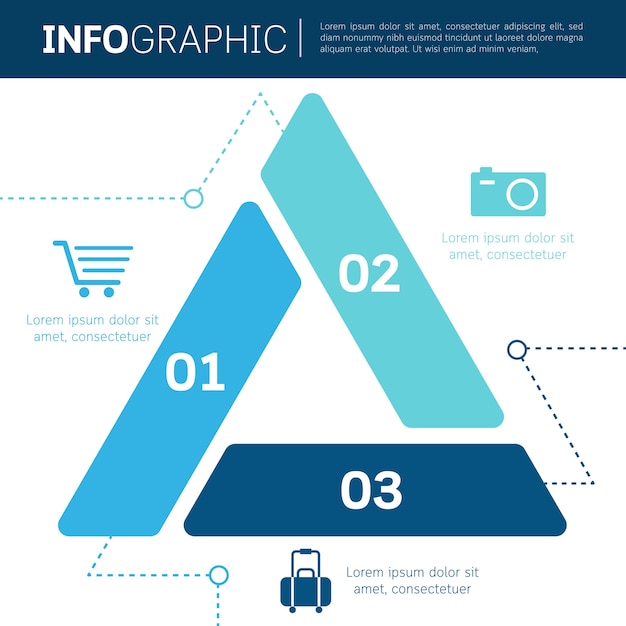 삼각형 Infographic 프레 젠 테이 션 사업 개념입니다.