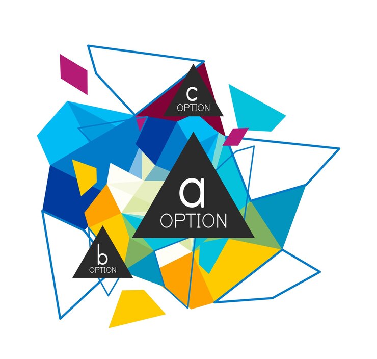 Vector triangle infographics design layout