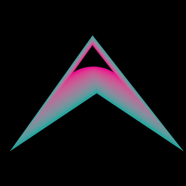 Vector a triangle is in the middle of the picture