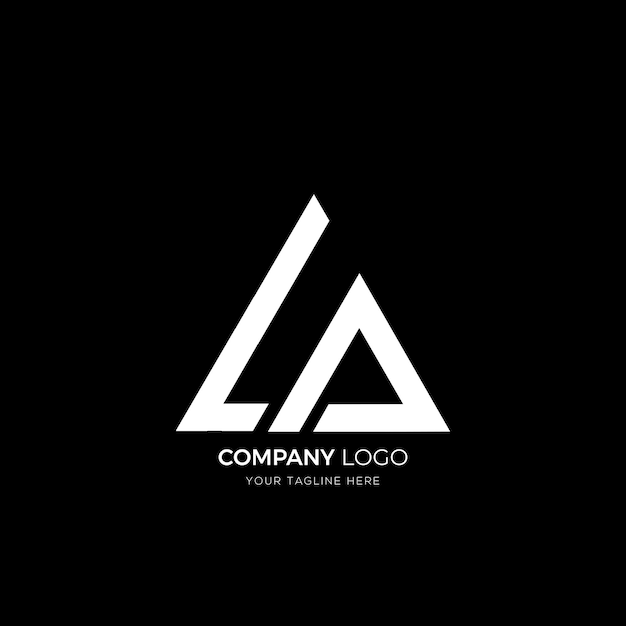 triangle letter creative monogram logo