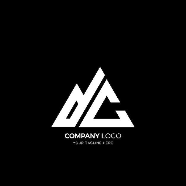 triangle letter creative monogram logo