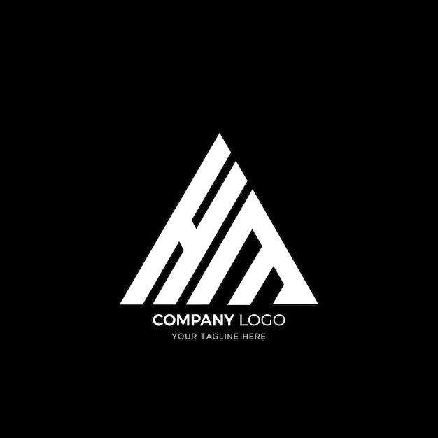 triangle letter creative monogram logo