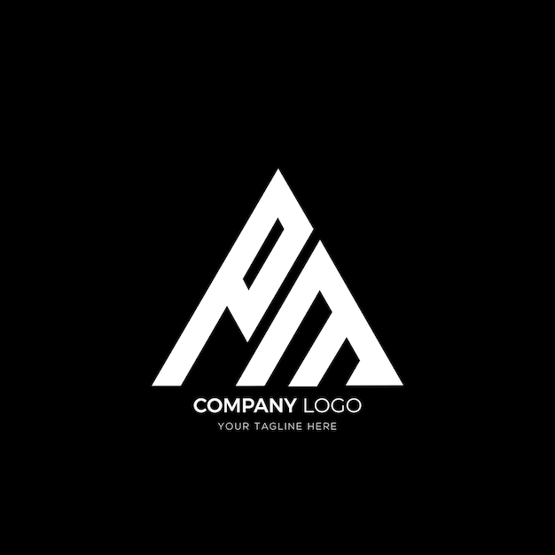 triangle letter creative monogram logo