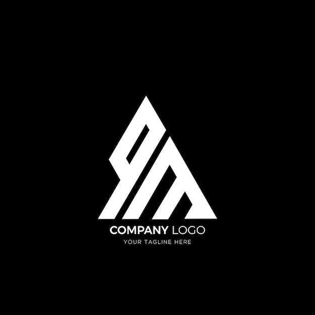 triangle letter creative monogram logo