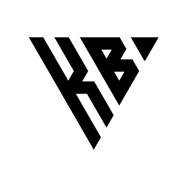 Vettore triangolo lettera kb logo design