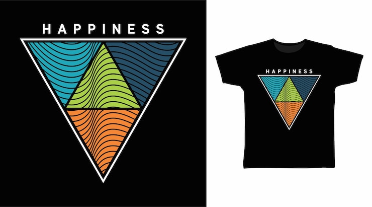 Vector triangle line art typography art t shirt design