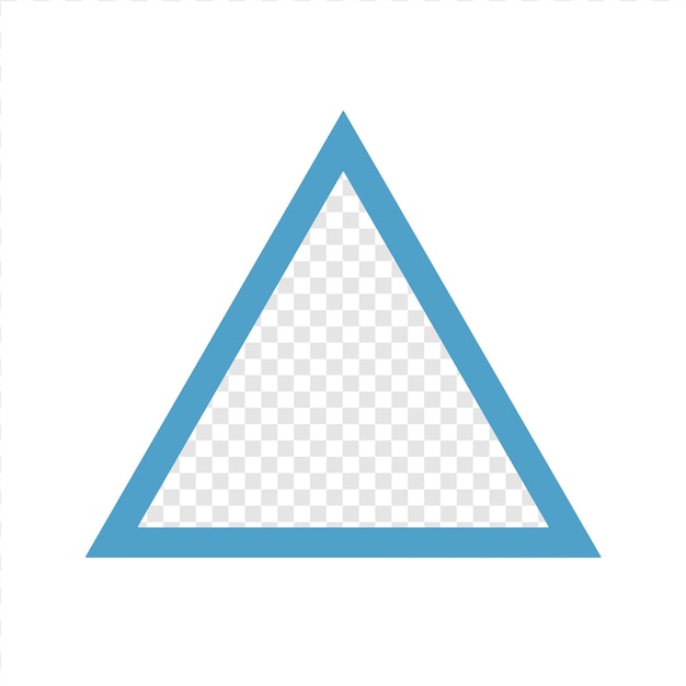 Vector triangle line frame blue transparent eps design