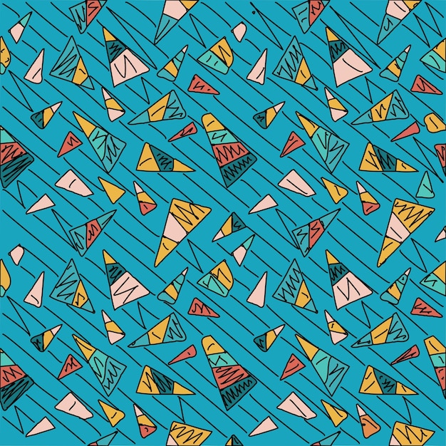Triangle and lines seamless pattern background for template.
