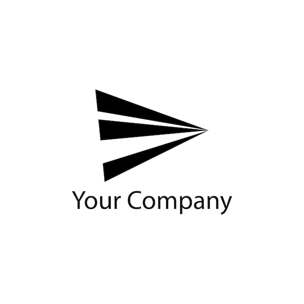 비즈니스 회사를 위한 3개의 선이 있는 흑백 색상의 삼각형 로고