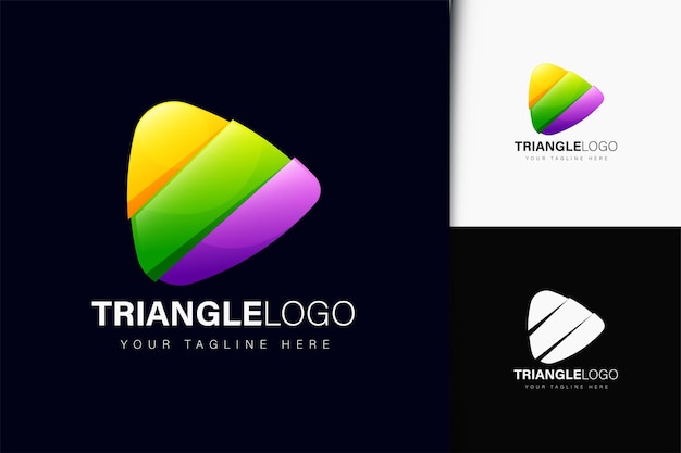 Triangle logo design with gradient