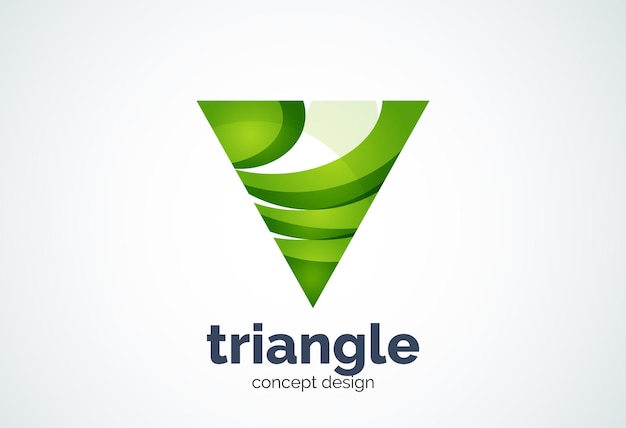 三角形のロゴのテンプレート トリプル サイクルまたはピラミッドのコンセプト