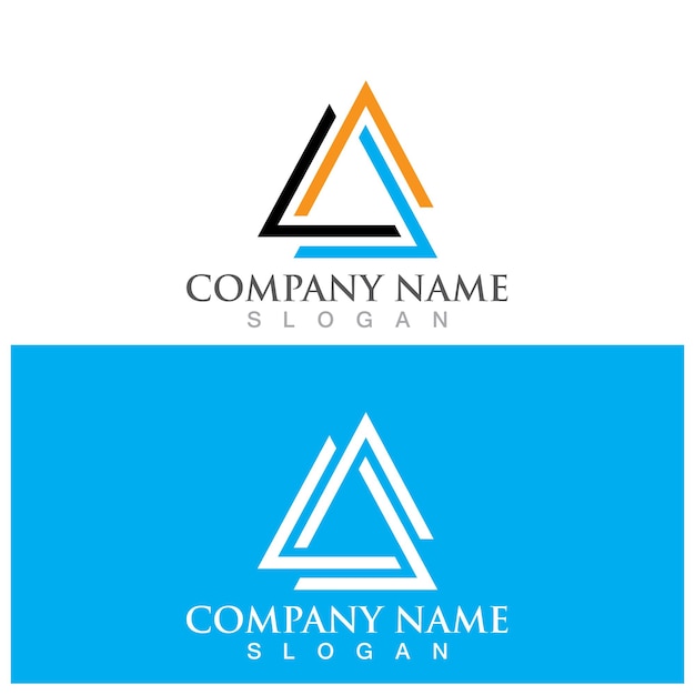 Triangle logo and vector template