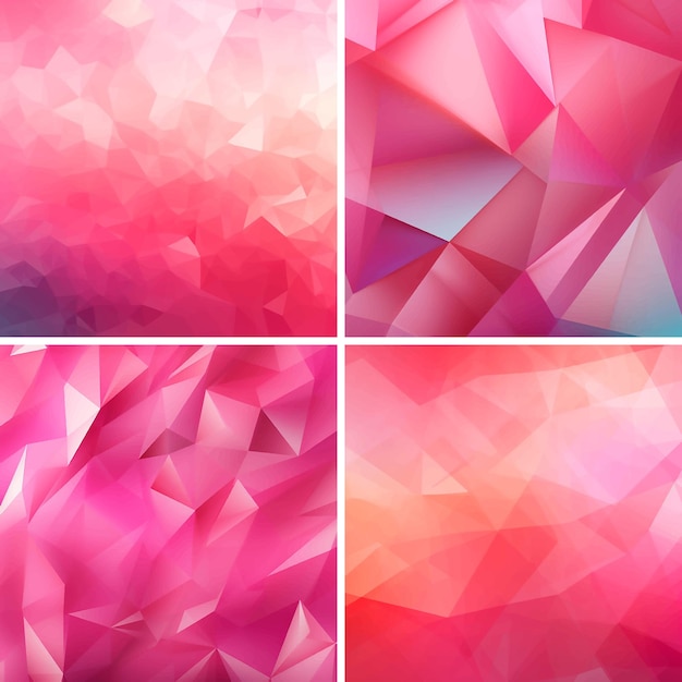 Vector triangle low mosaic gradient futuristic glow trendy crystal shiny purple cover facet graphic polygon