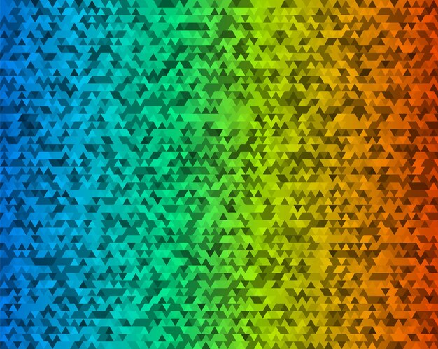 Triangle mosaic effect rainbow gradient background design elements01