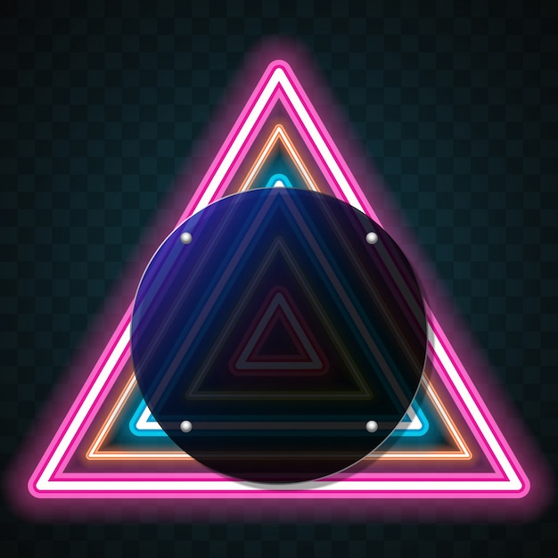 Design triangolo al neon