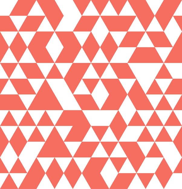 Triangle pattern in Living Coral color. Abstract geometric background. Color of the year 2019. Luxury and elegant style illustration