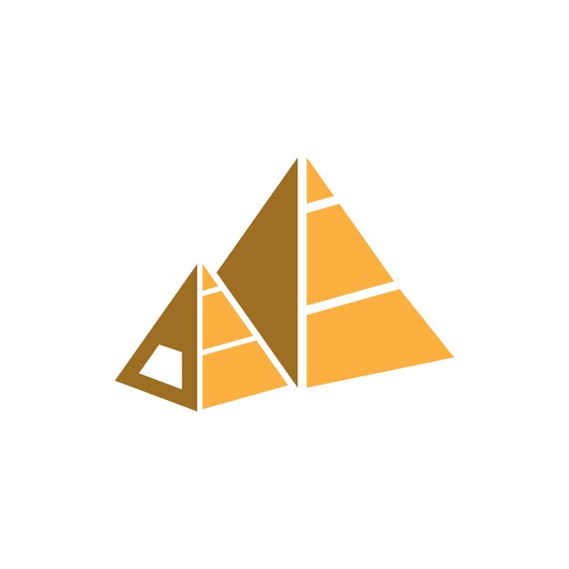 Vector triangle piramide icoon en symbool vector sjabloon