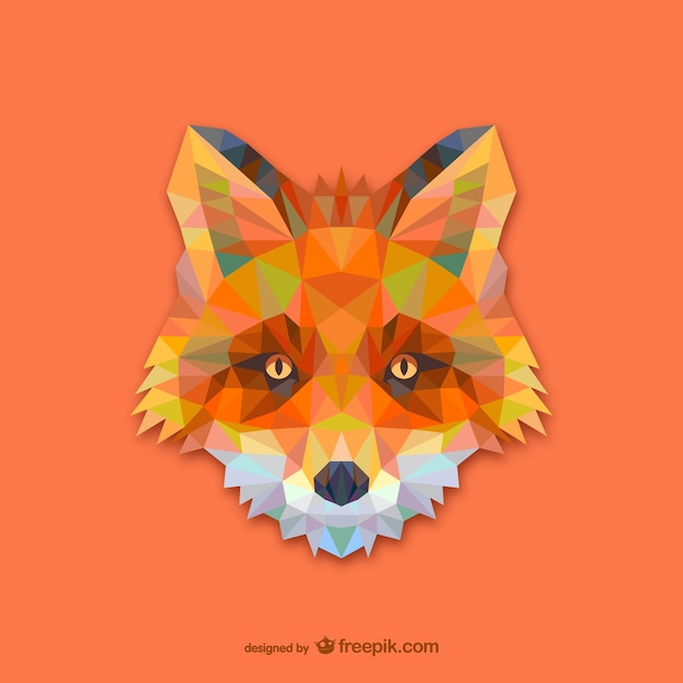 Triangle red fox design