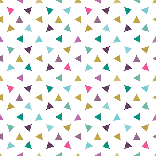 Vector triangle seamless pattern. triangular endless background of geometric shapes. arrow seamless pattern