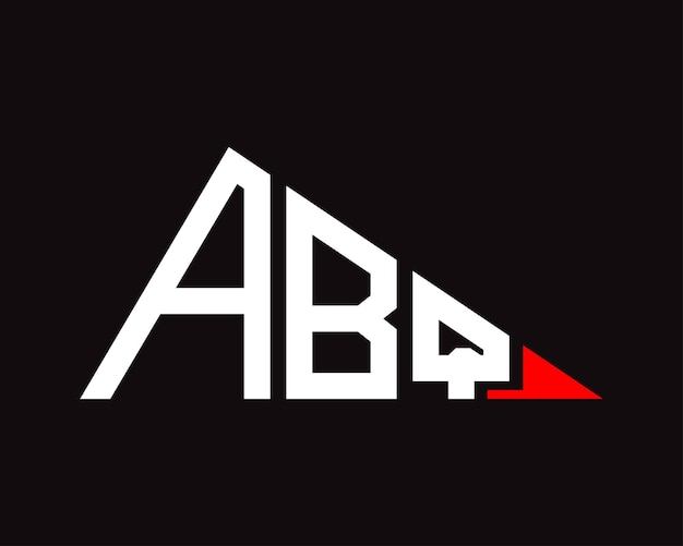 Vector triangle shape abq letter logo design