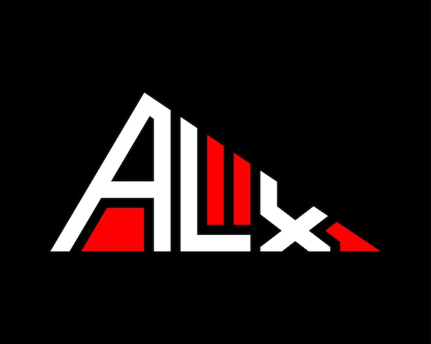 Vector triangle shape alx letter logo design