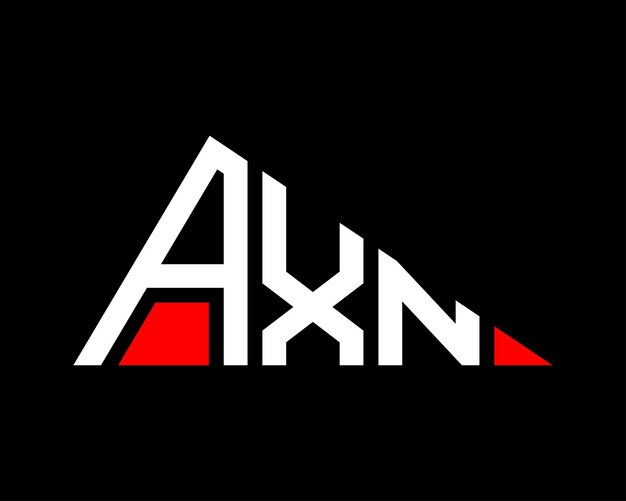 Triangle shape AXN letter logo design