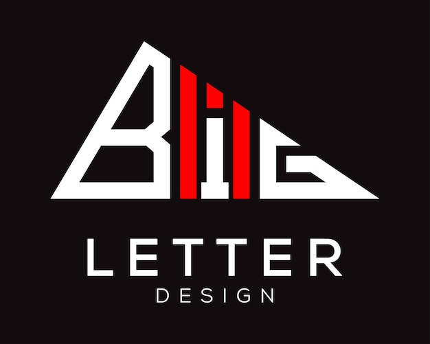 Triangle shape BIG letter logo design