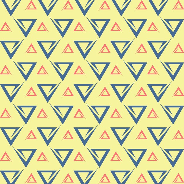 Triangle shape cute seamless pattern repeating colorful elements trendy vector illustration