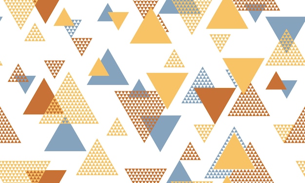 Triangle shapes seamless pattern vector design