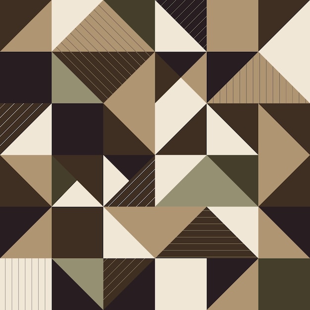 Triangle vector seamless pattern in retro colors