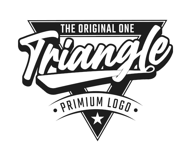 三角形のビンテージ バッジのロゴ