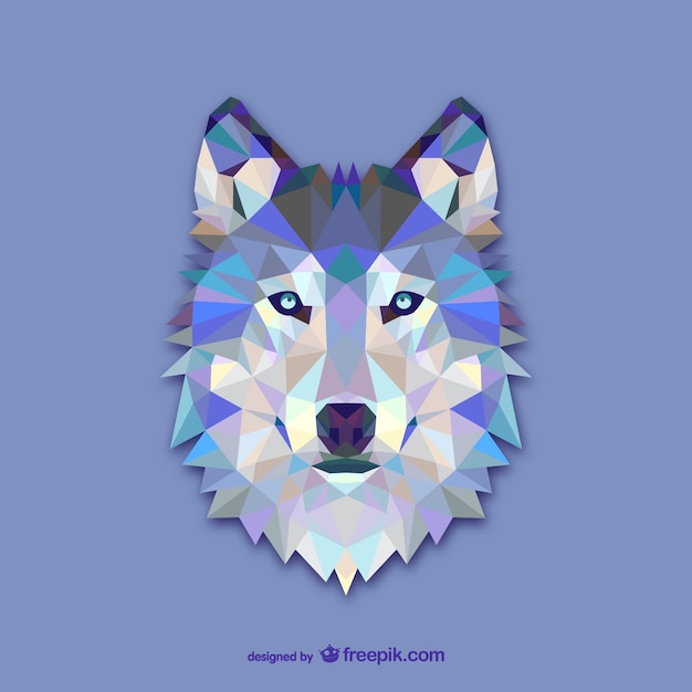 Vector triangle wolf design