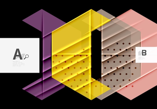 ベクトル 三角形と幾何学的図形の抽象的な背景デザインのベクトル図