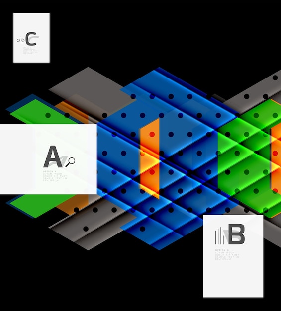 ベクトル 三角形と幾何学的図形の抽象的な背景デザインのベクトル図