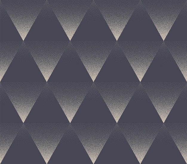 Triangles Classic Geometric Retro Seamless Pattern Vector Abstract Background