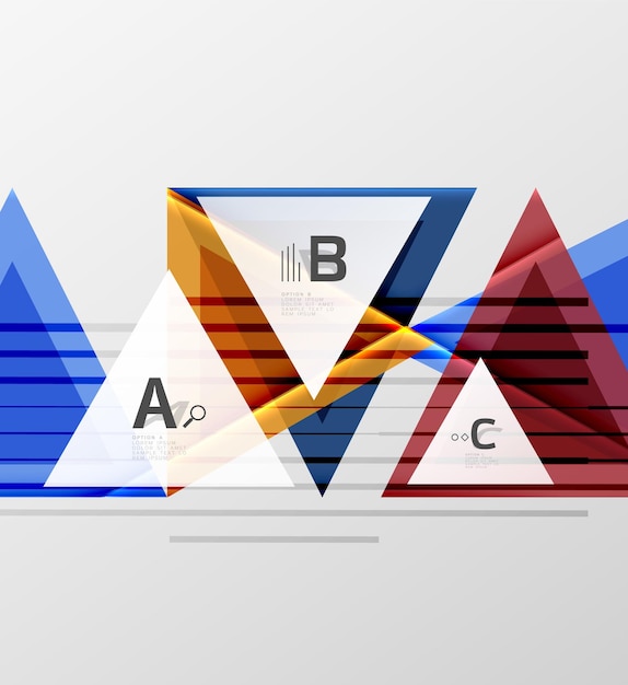 Triangoli e forme geometriche sfondo astratto illustrazione vettoriale per il tuo design