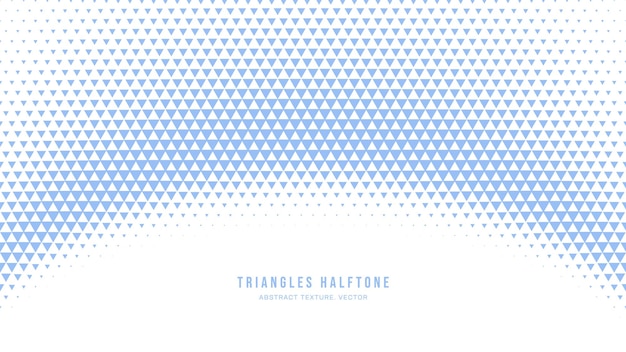 Triangles Halftone Geometric Vector Semicircle Border White Blue Background