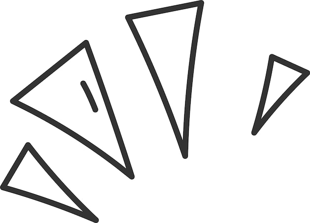 Vector triangles lined doodle