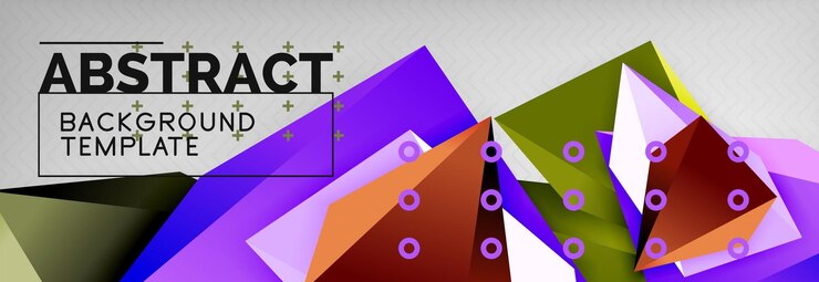 Vector triangles polygonal background vector 3d poly template