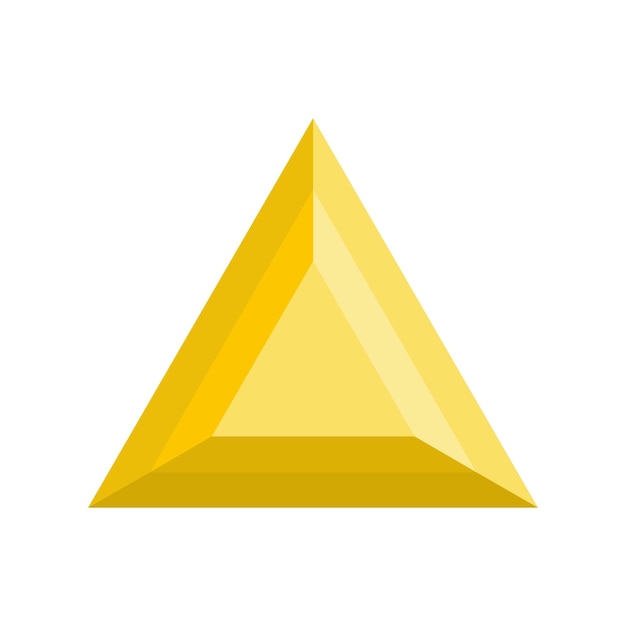 Triangular adamant icon Flat illustration of triangular adaman vector icon for web