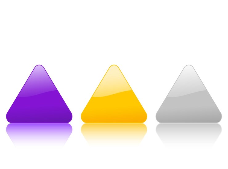 Vector triangular color icon 2