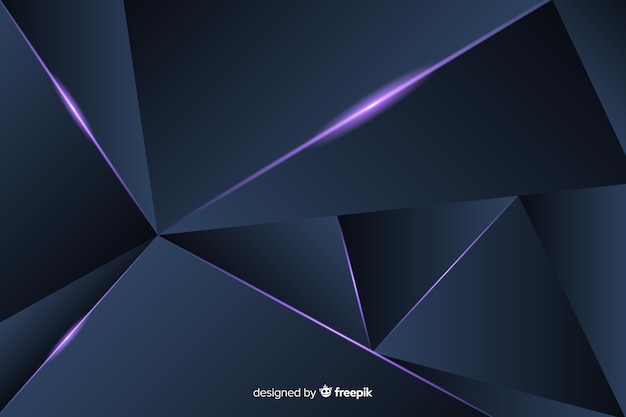 Triangular dark polygonal background