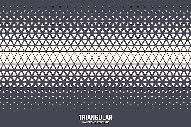 Triangular halftone texture geometric border retro colored pattern technology abstract background