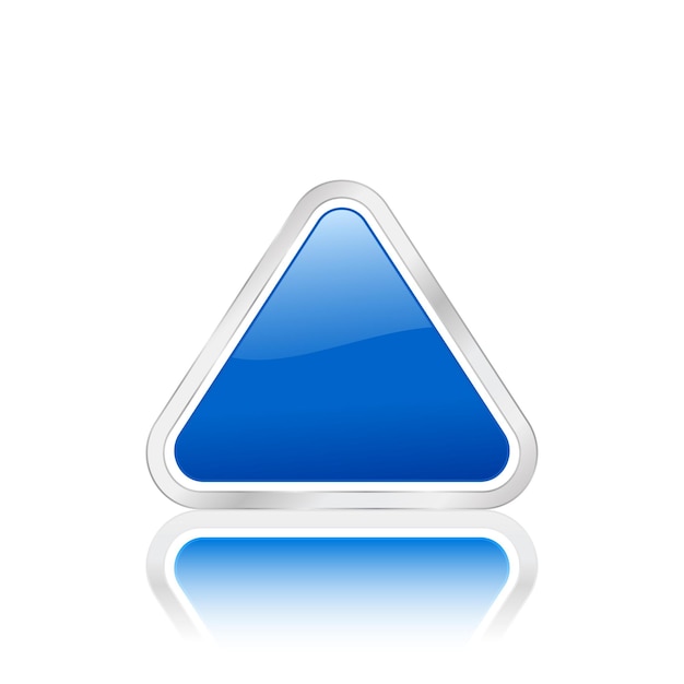 Vector triangular icon blue 2