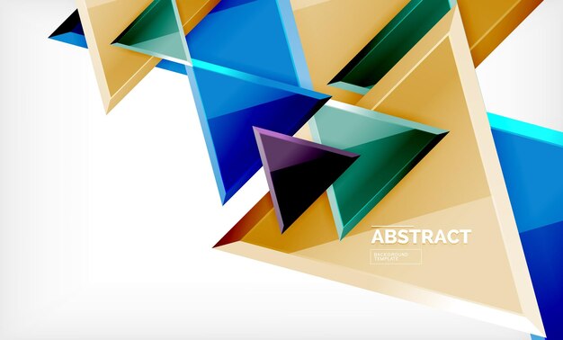 triangular low poly background design multicolored triangles