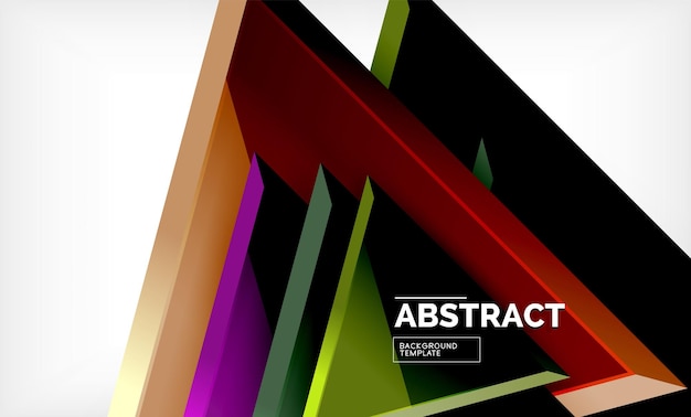 Triangular low poly background design multicolored triangles