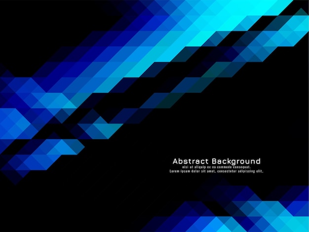 triangular mosaic pattern geometric blue dark background vector