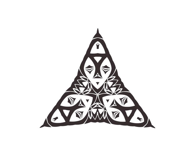 Vector triangular ornament set